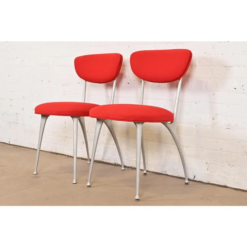 Shelby Williams Mid-Century Modern Aluminum "Gazelle" Chairs, Pair - Image 3