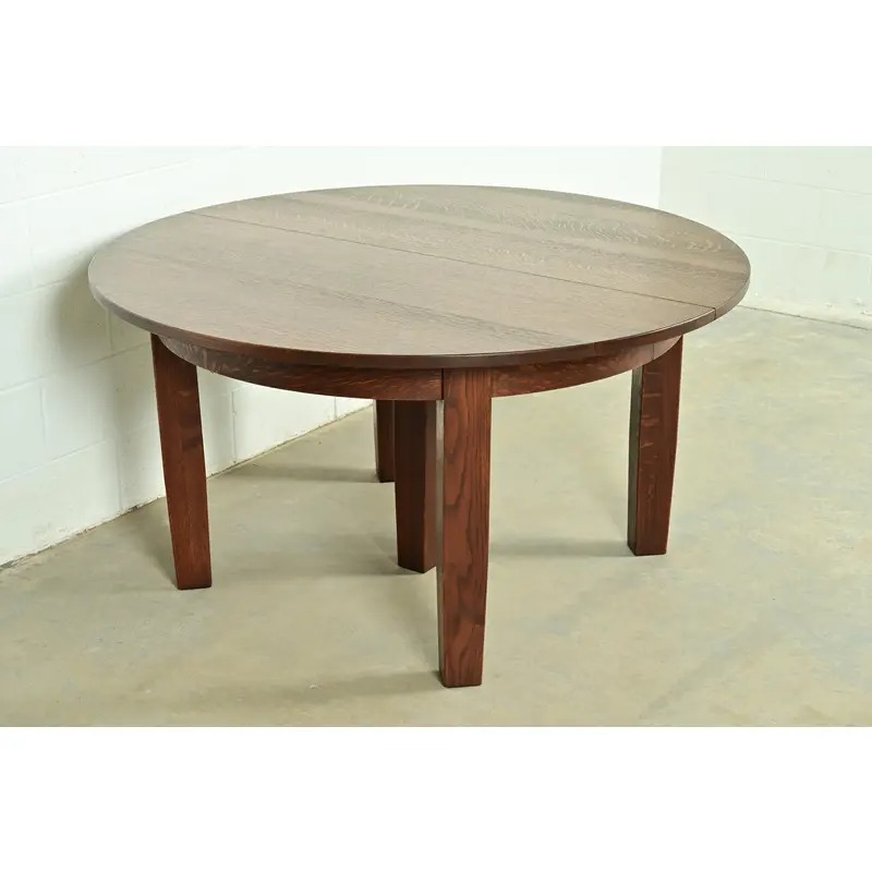 Stickley Antique Mission Oak Arts & Crafts Extension Dining Table, Newly Refinished - Image 3