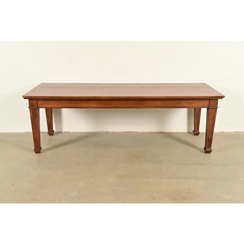 Stickley Brother's Style Antique Mission Oak Arts & Crafts Harvest Dining Table, Newly Refinished - Image 3