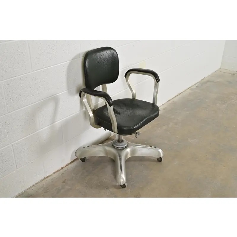 Art Deco Executive Office Desk Chair by Art Metal, Circa 1930s - Image 4