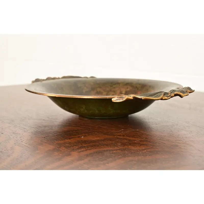 Carl Sorensen Art Deco Verdigris Bronze Centerpiece Bowl or Fruit Bowl - Image 3