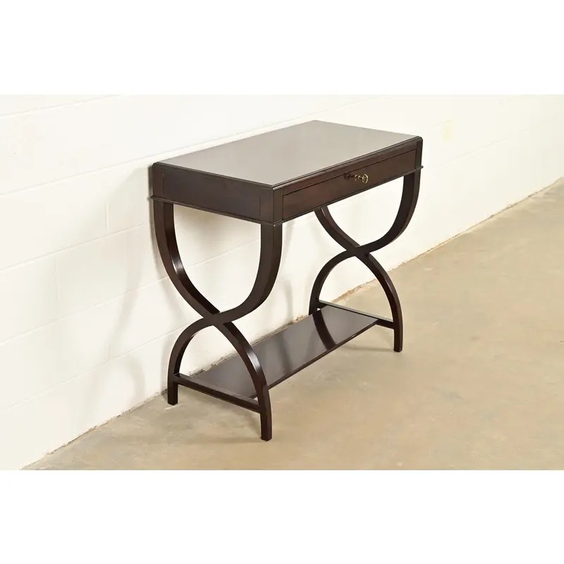 Councill Modern Regency Dark Mahogany Writing Desk or Console Table - Image 4