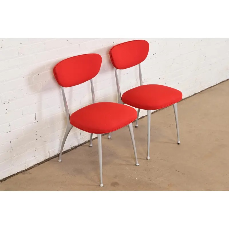 Shelby Williams Mid-Century Modern Aluminum "Gazelle" Chairs, Pair - Image 4