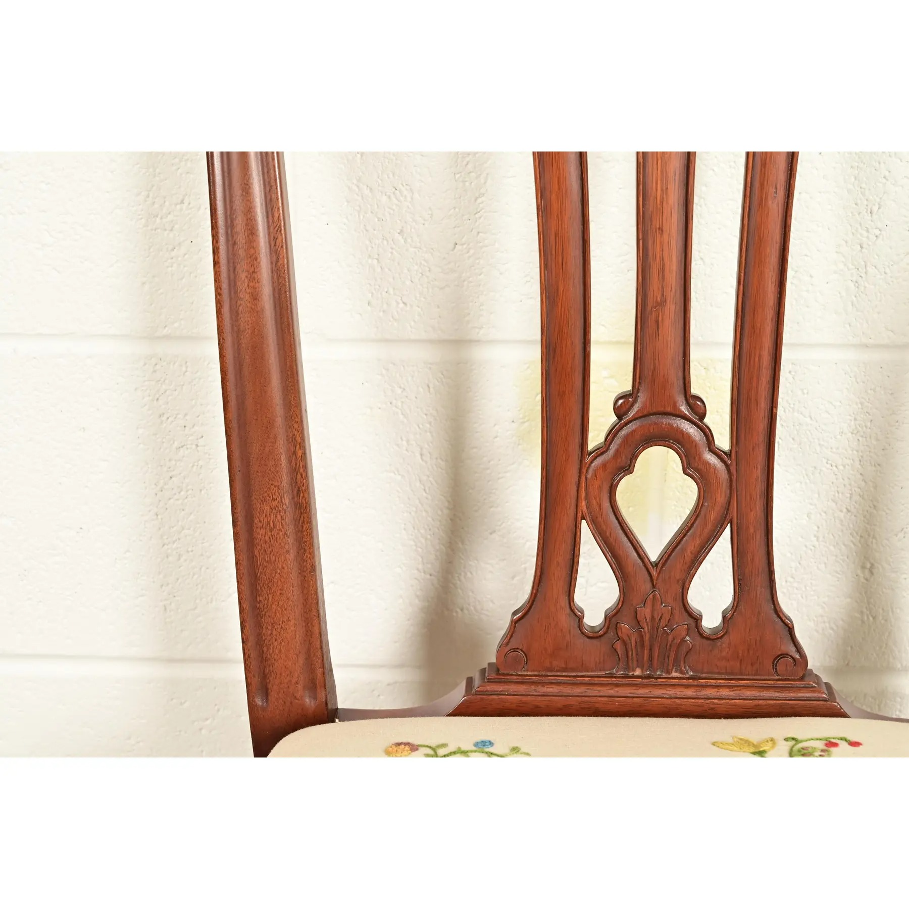 Baker Furniture Style Chippendale Carved Mahogany Side Chair or Dining Chair - Image 7