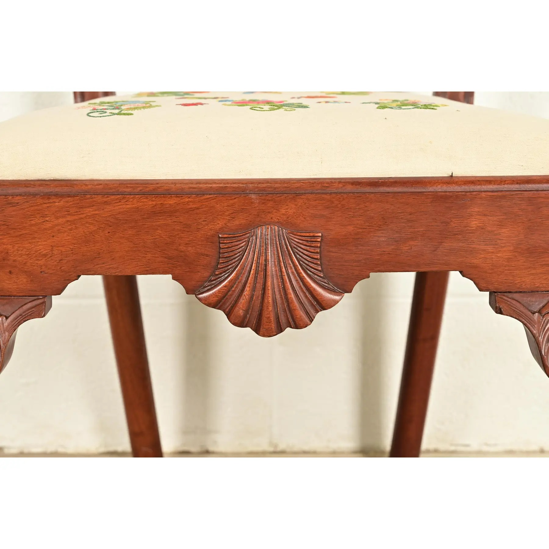 Baker Furniture Style Chippendale Carved Mahogany Side Chair or Dining Chair - Image 8