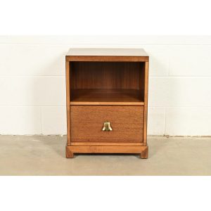 T. H. Robsjohn-Gibbings for Widdicomb Mid-Century Modern Hollywood Regency Mahogany Nightstand, 1950s