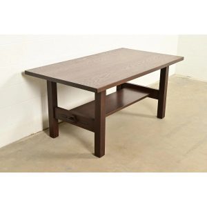 Gustav Stickley Antique Mission Oak Arts & Crafts Dining Table, Desk, or Library Table, Newly Refinished