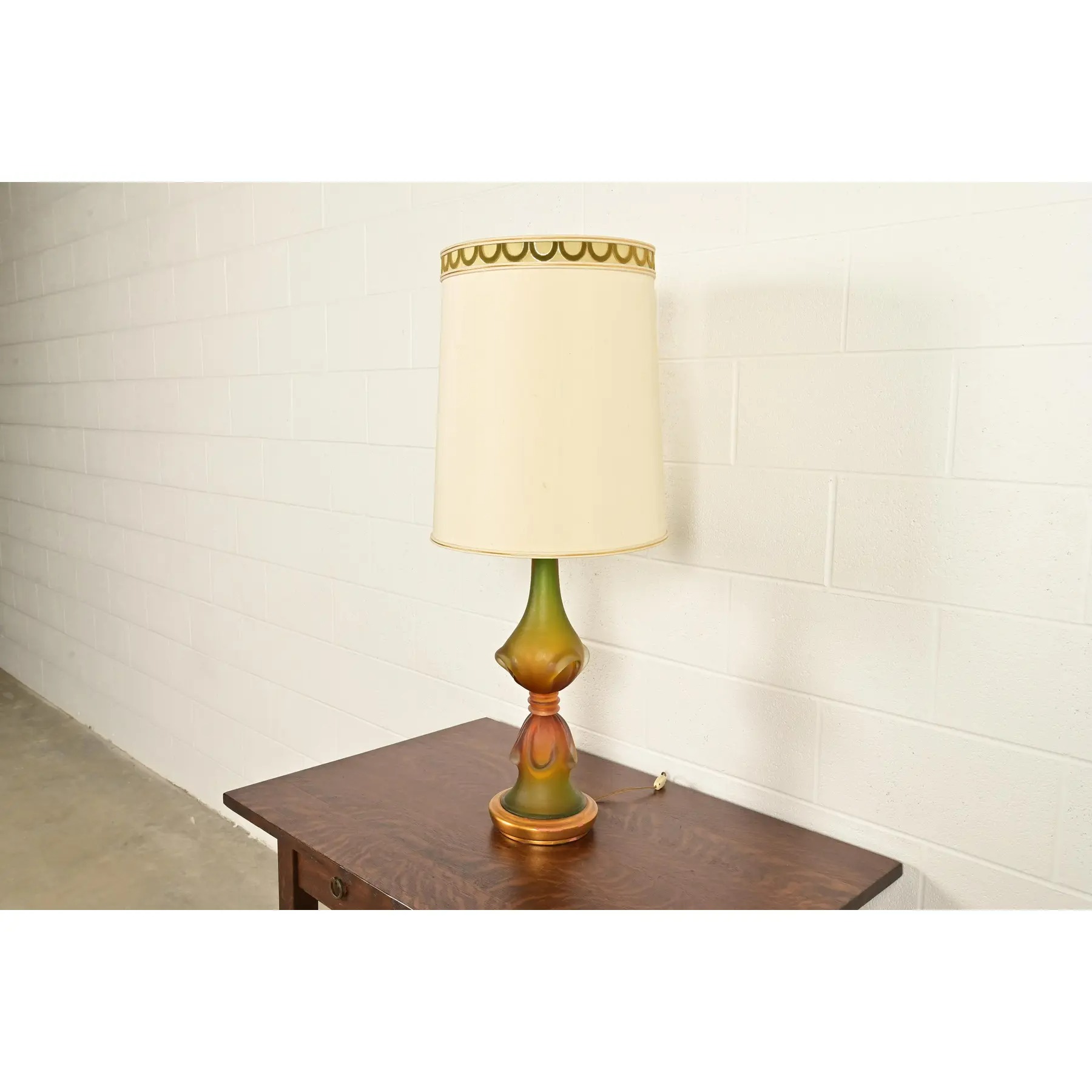 1950s Marbro Mid-Century Modern Seguso Murano Glass Italian Lamp - Image 8