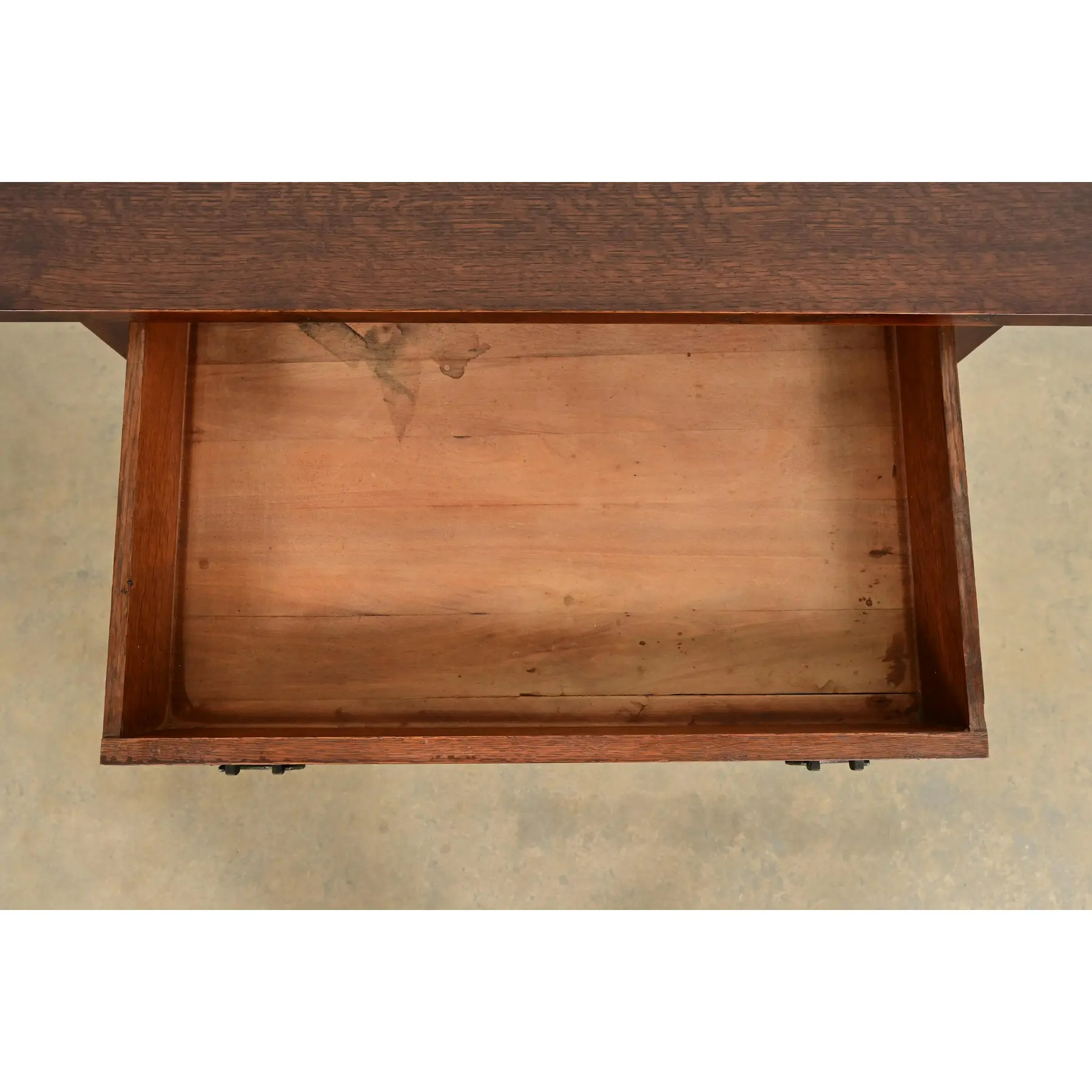 L. & J. G. Stickley Antique Mission Oak Arts & Crafts Writing Desk or Library Table, Circa 1910 - Image 7