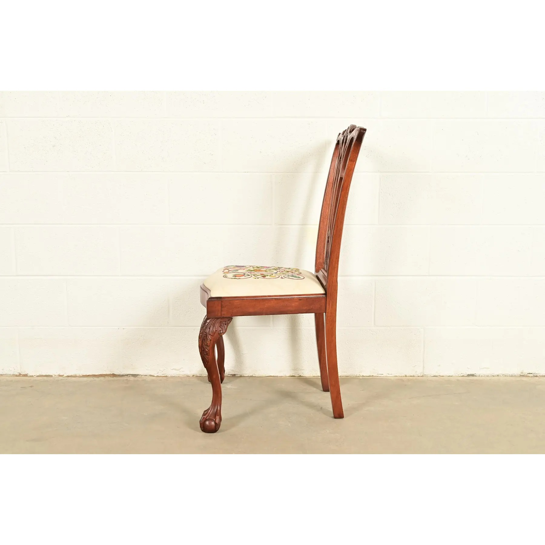 Baker Furniture Style Chippendale Carved Mahogany Side Chair or Dining Chair - Image 11