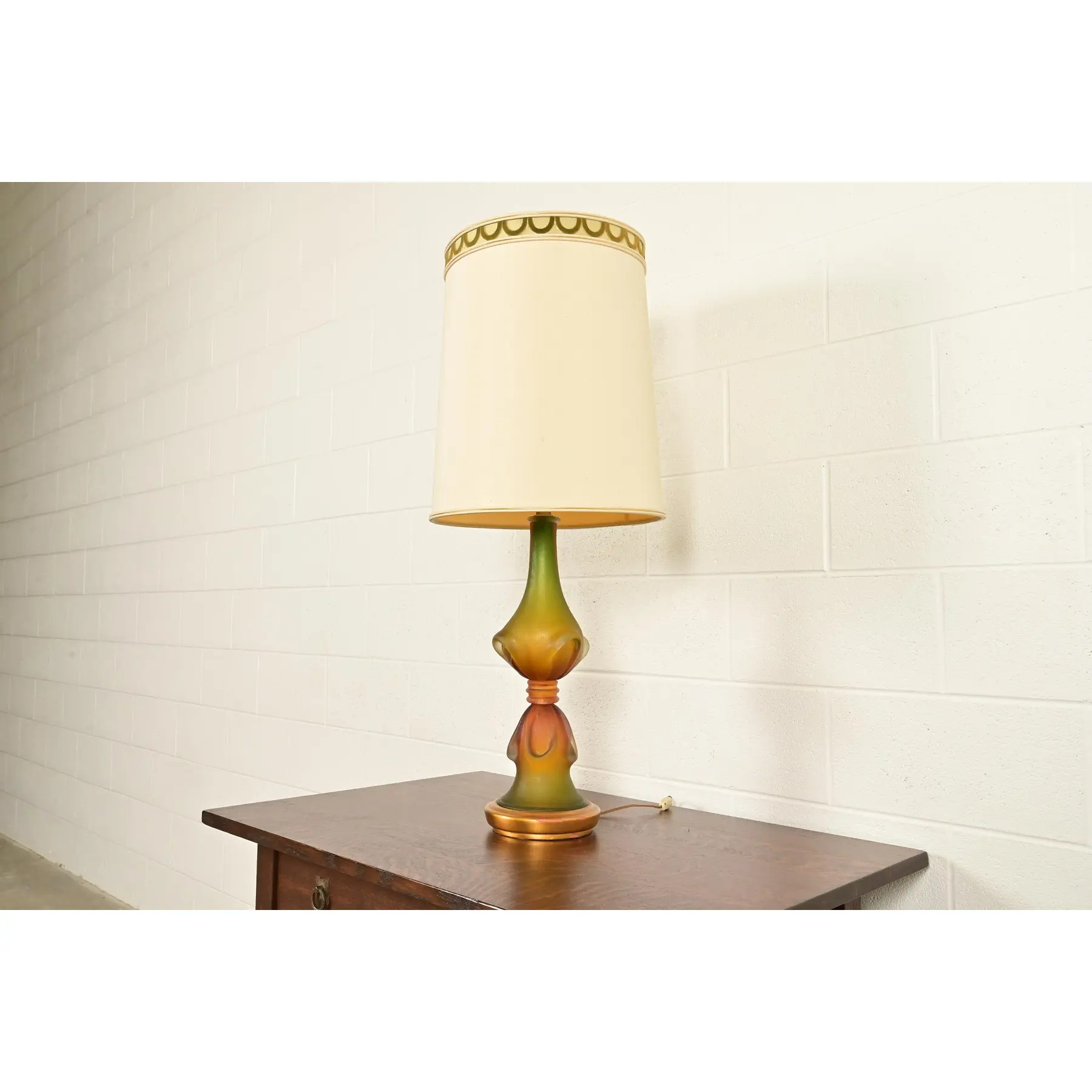 1950s Marbro Mid-Century Modern Seguso Murano Glass Italian Lamp - Image 9