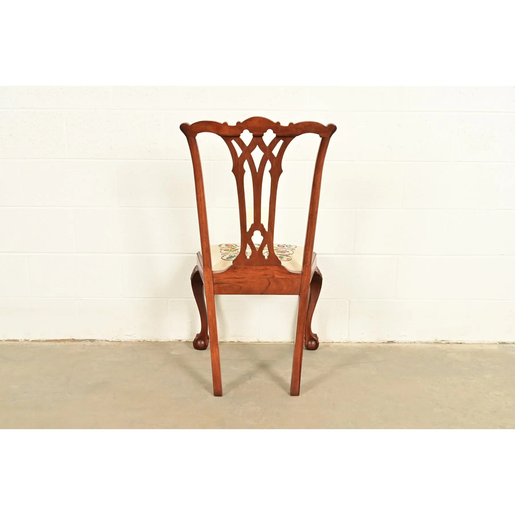 Baker Furniture Style Chippendale Carved Mahogany Side Chair or Dining Chair - Image 12