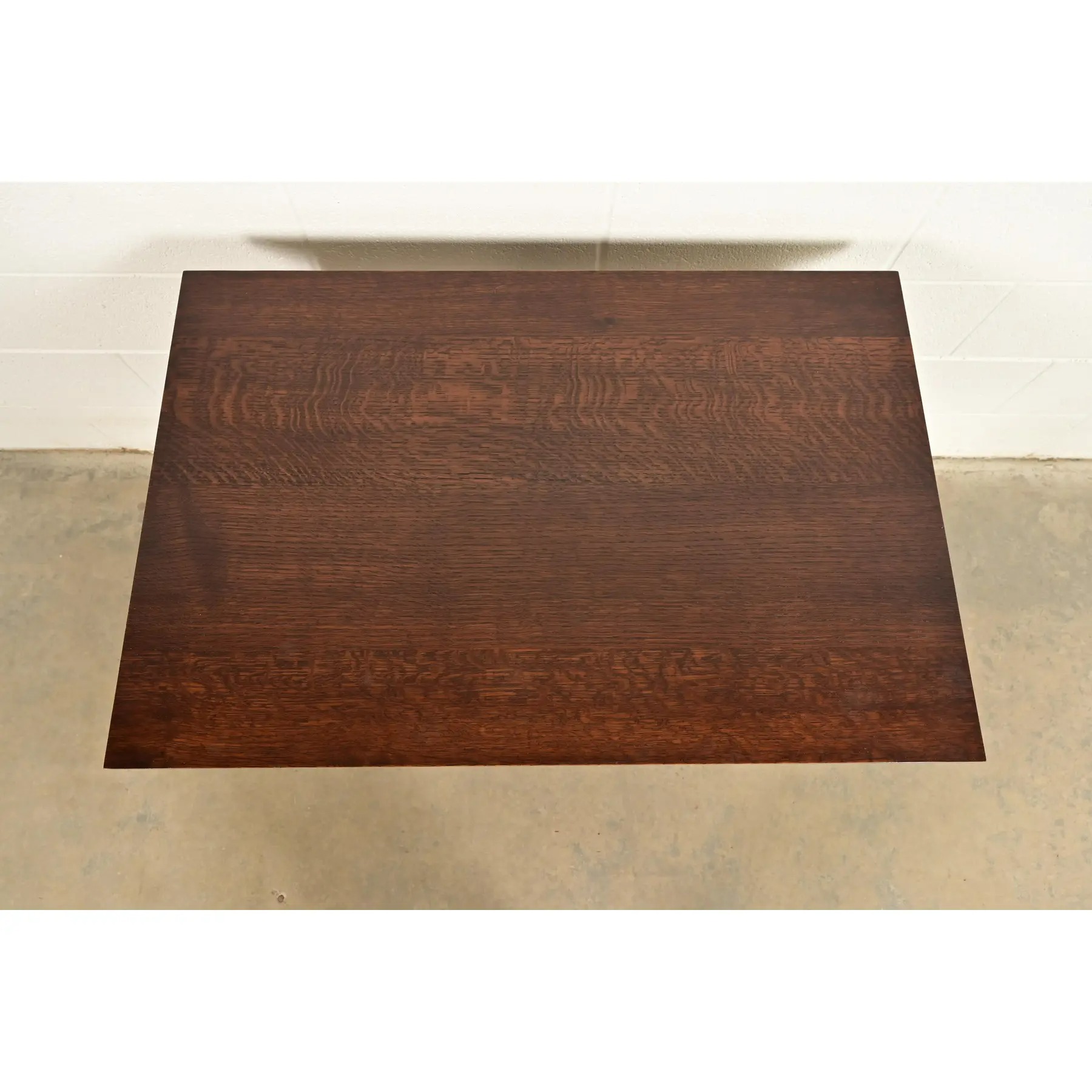 L. & J. G. Stickley Antique Mission Oak Arts & Crafts Writing Desk or Library Table, Circa 1910 - Image 11