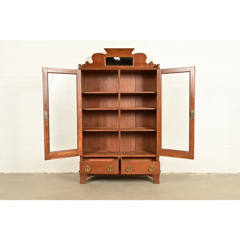 Antique Victorian Carved Walnut Bookcase, Circa 1890s - Image 5
