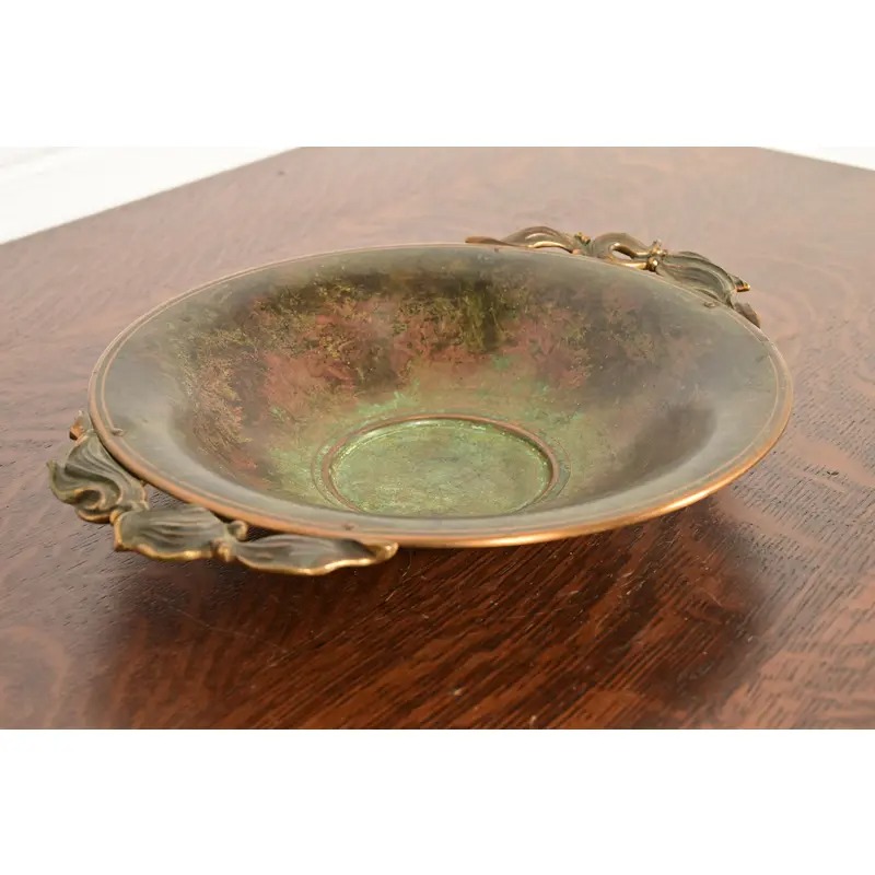 Carl Sorensen Art Deco Verdigris Bronze Centerpiece Bowl or Fruit Bowl - Image 4