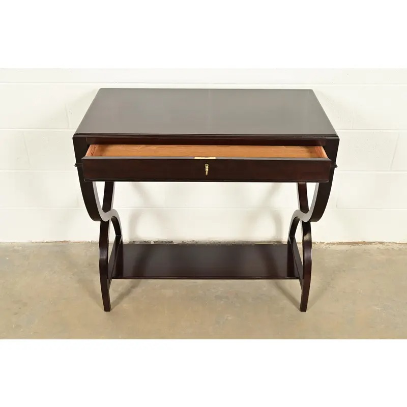 Councill Modern Regency Dark Mahogany Writing Desk or Console Table - Image 5