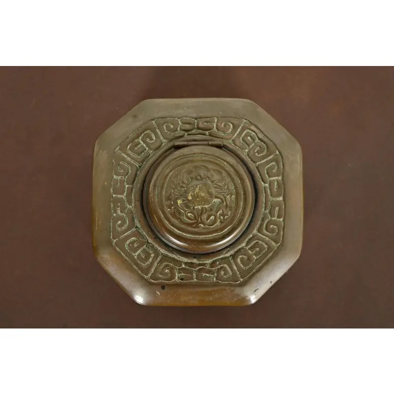 Tiffany Studios New York Zodiac Pattern Bronze Inkwell - Image 5