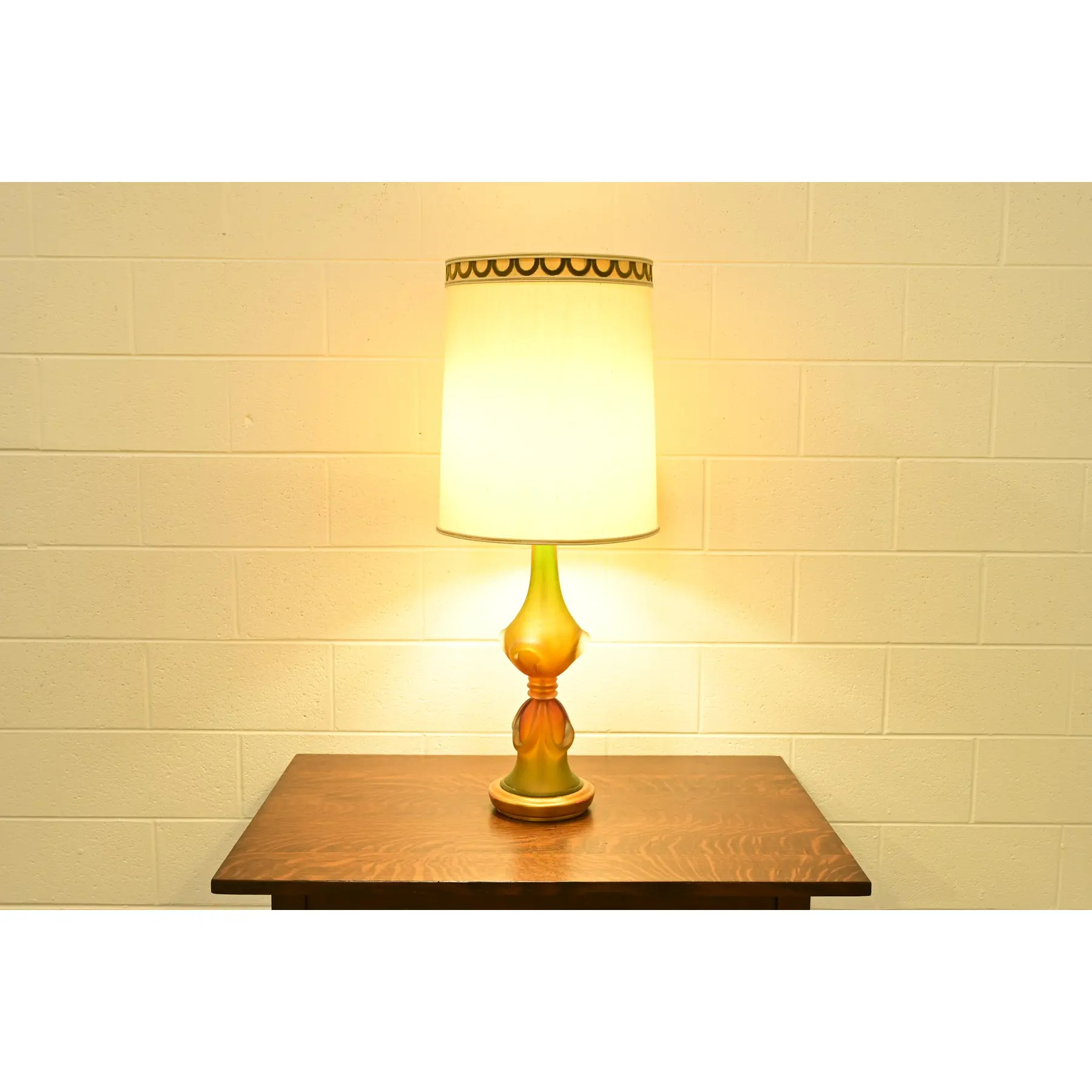 1950s Marbro Mid-Century Modern Seguso Murano Glass Italian Lamp - Image 4