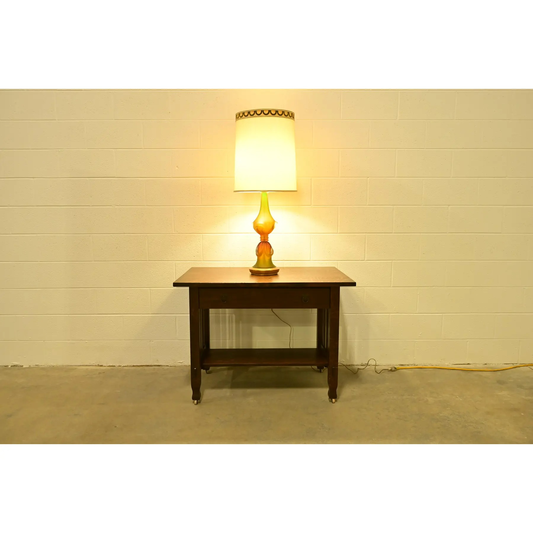 1950s Marbro Mid-Century Modern Seguso Murano Glass Italian Lamp - Image 5