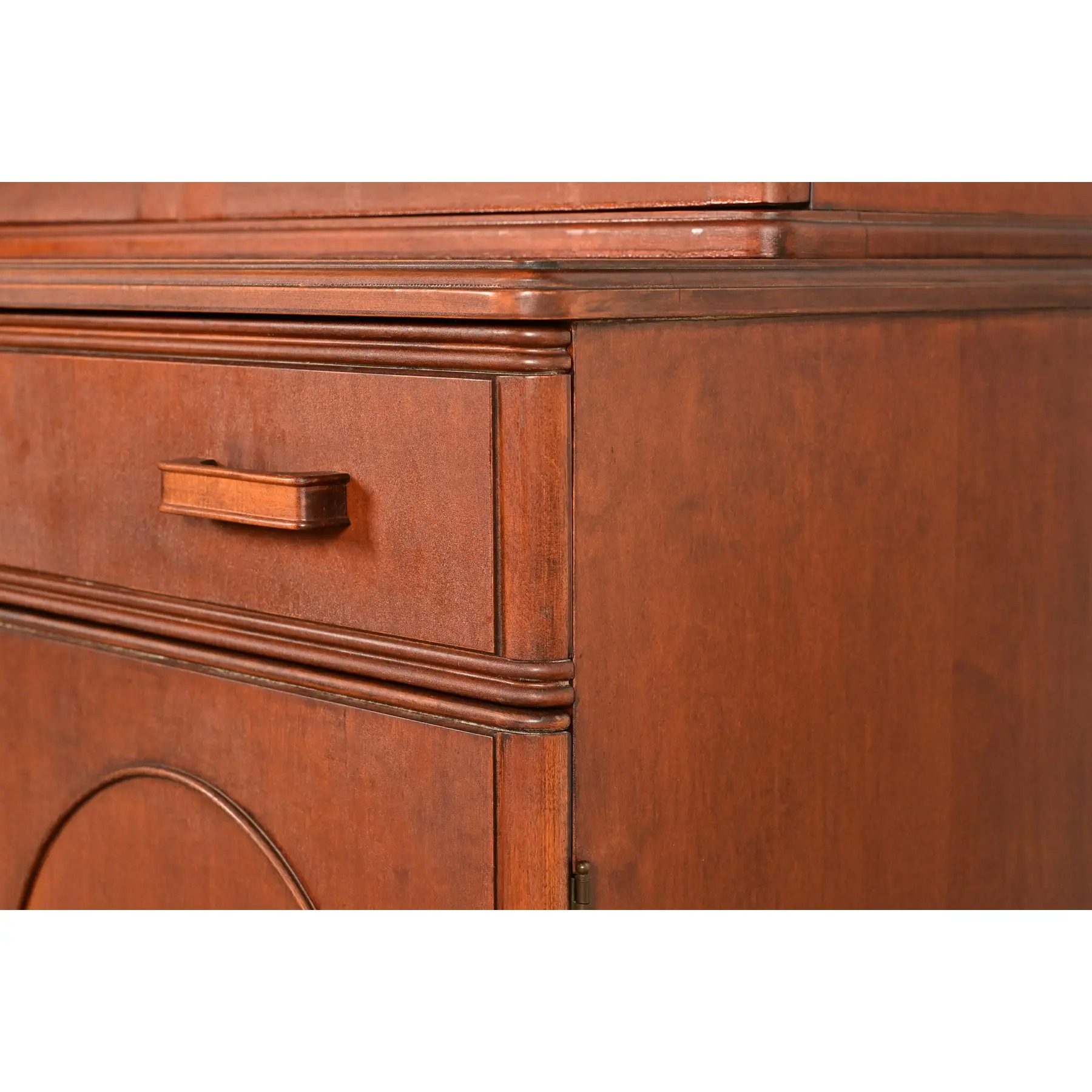 Stickley Brothers Antique Art Deco Maple Breakfront Bookcase Cabinet, Circa 1920s - Image 10