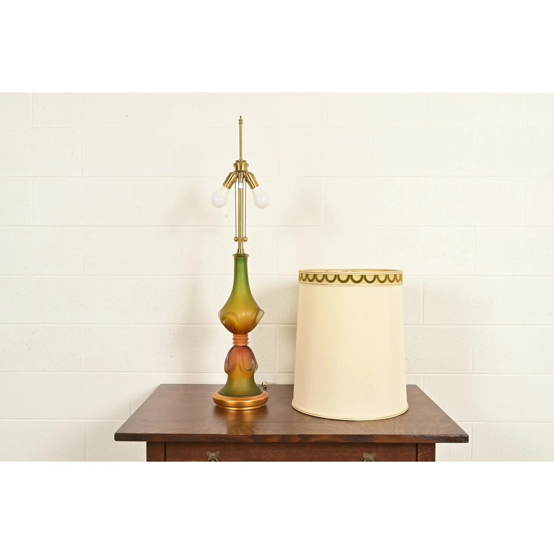 1950s Marbro Mid-Century Modern Seguso Murano Glass Italian Lamp - Image 11