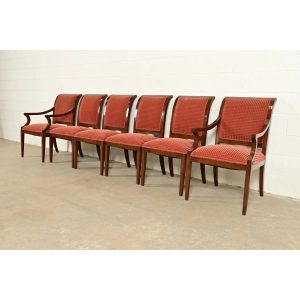 Smith & Watson Regency Carved Mahogany Dining Chairs, Set of Six