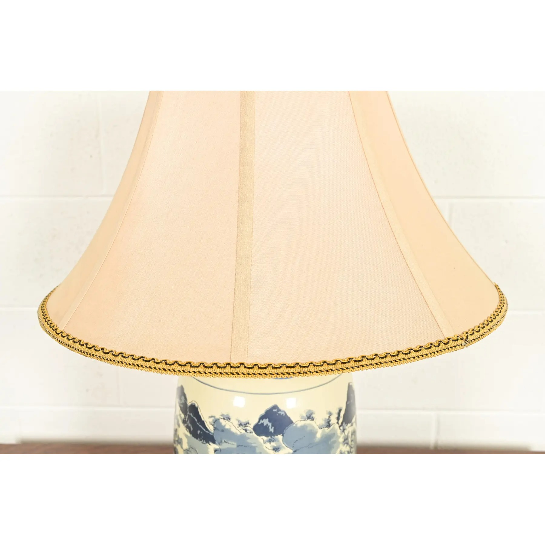 1970s Chinese Blue and White Porcelain Ginger Jar Table Lamps by Westwood - a Pair - Image 9