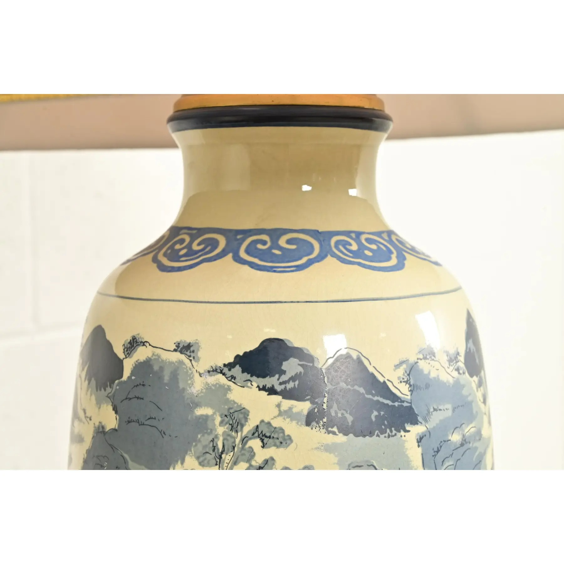 1970s Chinese Blue and White Porcelain Ginger Jar Table Lamps by Westwood - a Pair - Image 10