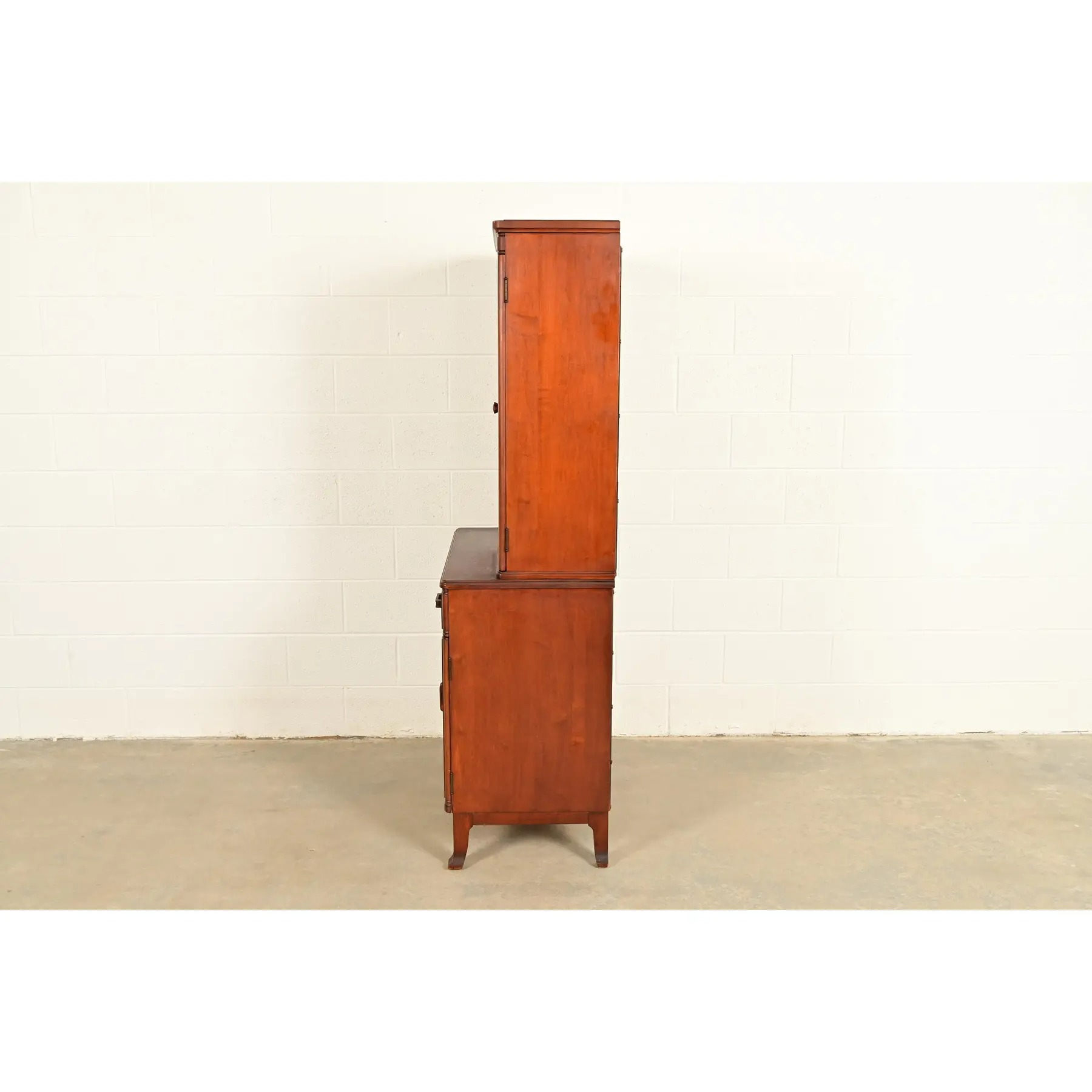 Stickley Brothers Antique Art Deco Maple Breakfront Bookcase Cabinet, Circa 1920s - Image 13