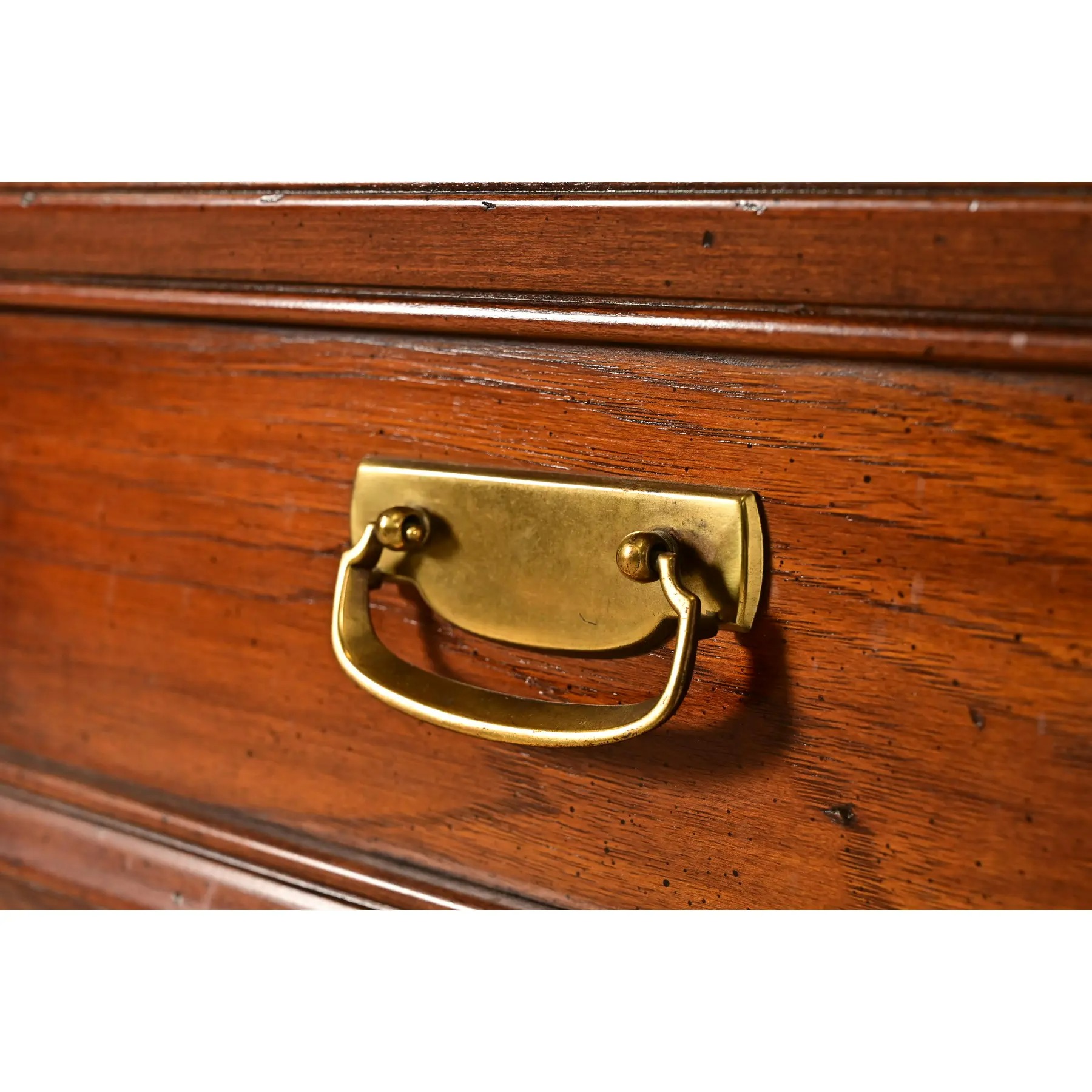 Thomasville Mid-Century Modern Hollywood Regency Campaign Walnut Highboy Dresser, 1970s - Image 7