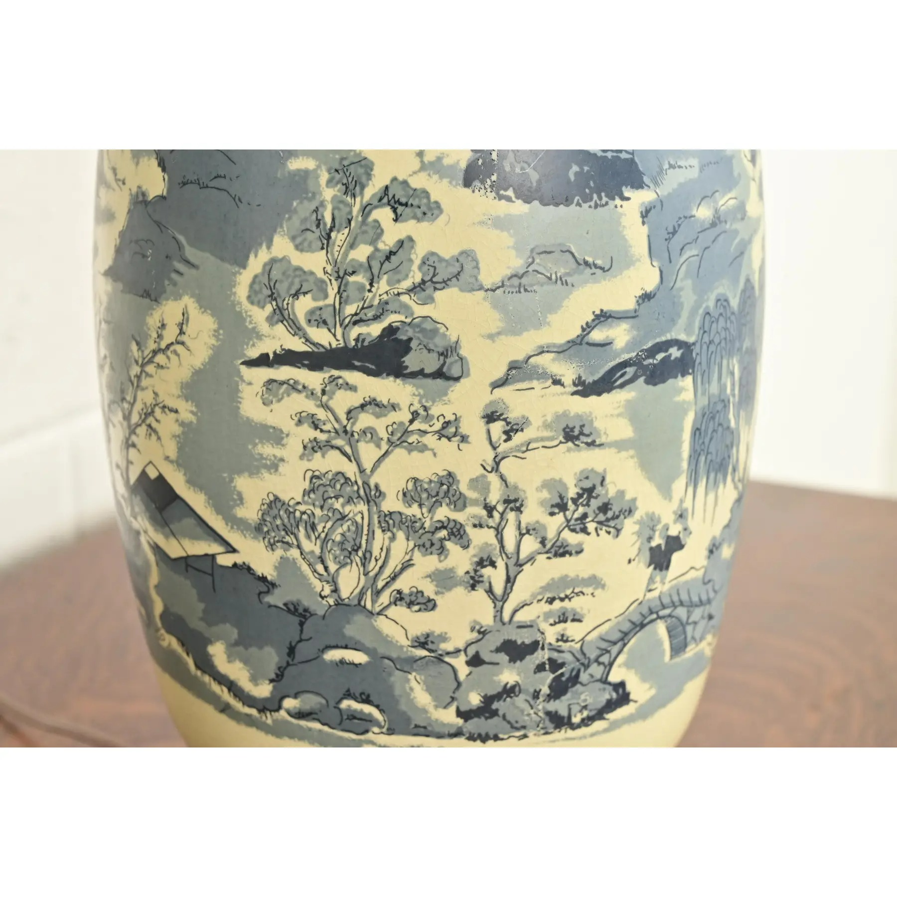 1970s Chinese Blue and White Porcelain Ginger Jar Table Lamps by Westwood - a Pair - Image 11