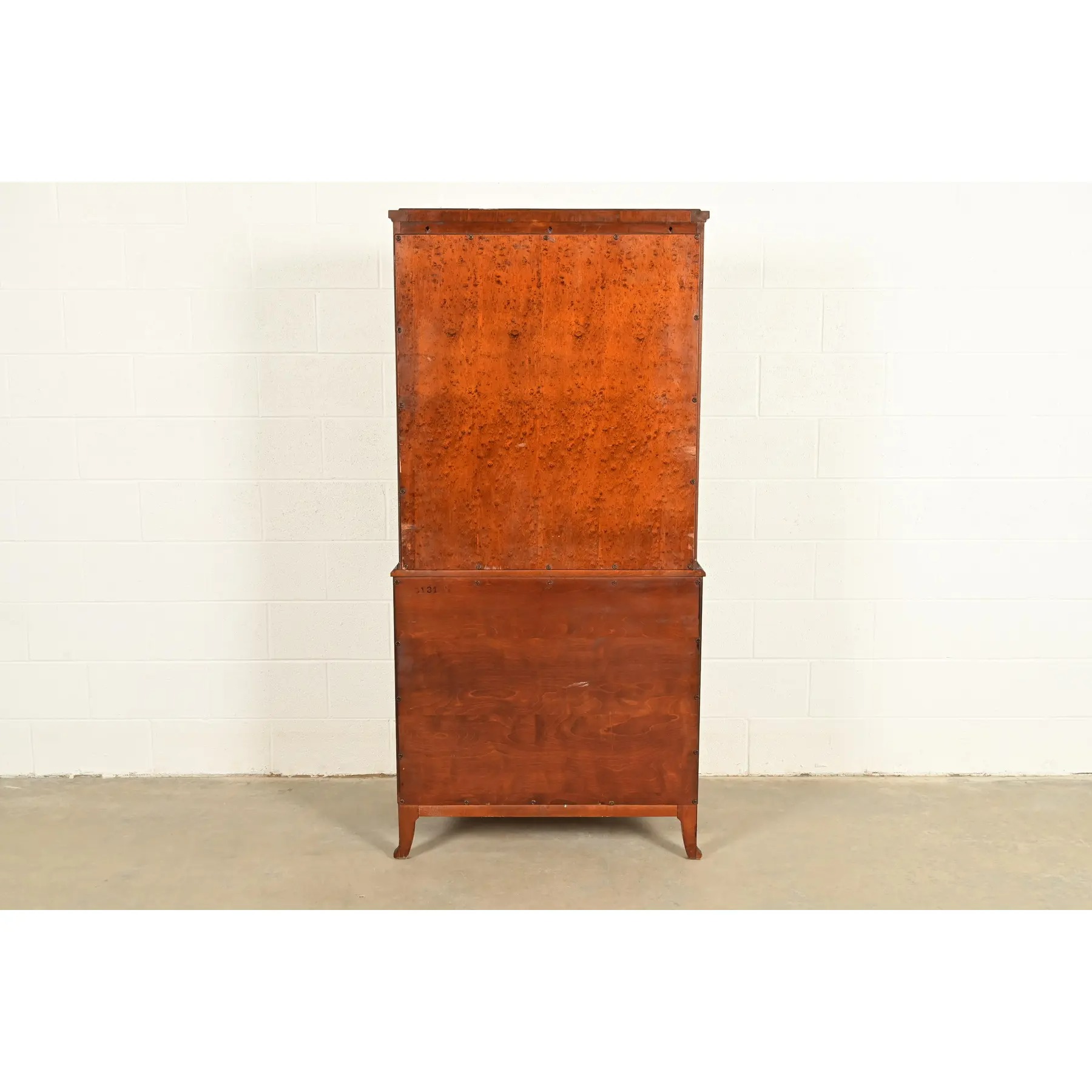 Stickley Brothers Antique Art Deco Maple Breakfront Bookcase Cabinet, Circa 1920s - Image 14