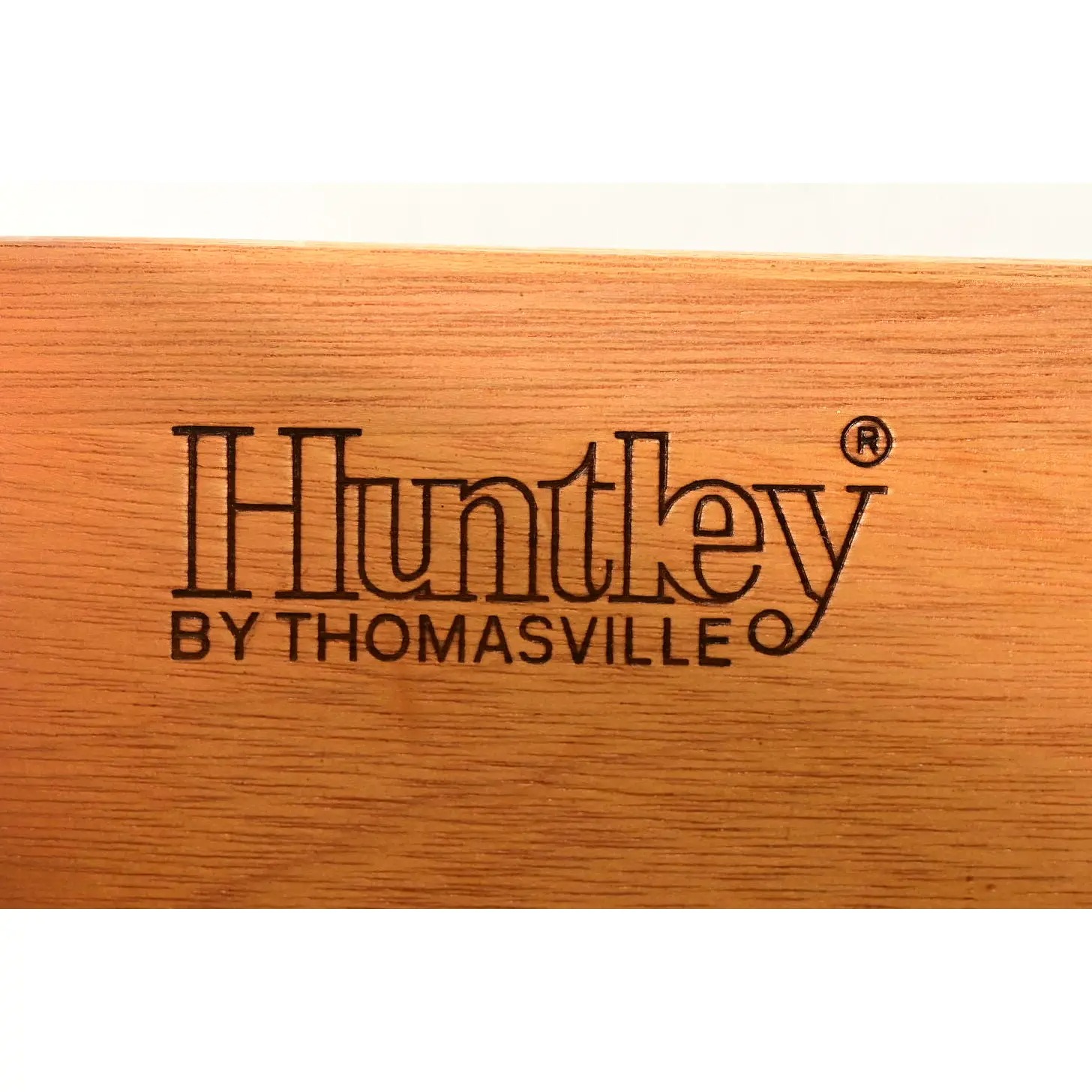 Thomasville Mid-Century Modern Hollywood Regency Campaign Walnut Highboy Dresser, 1970s - Image 8