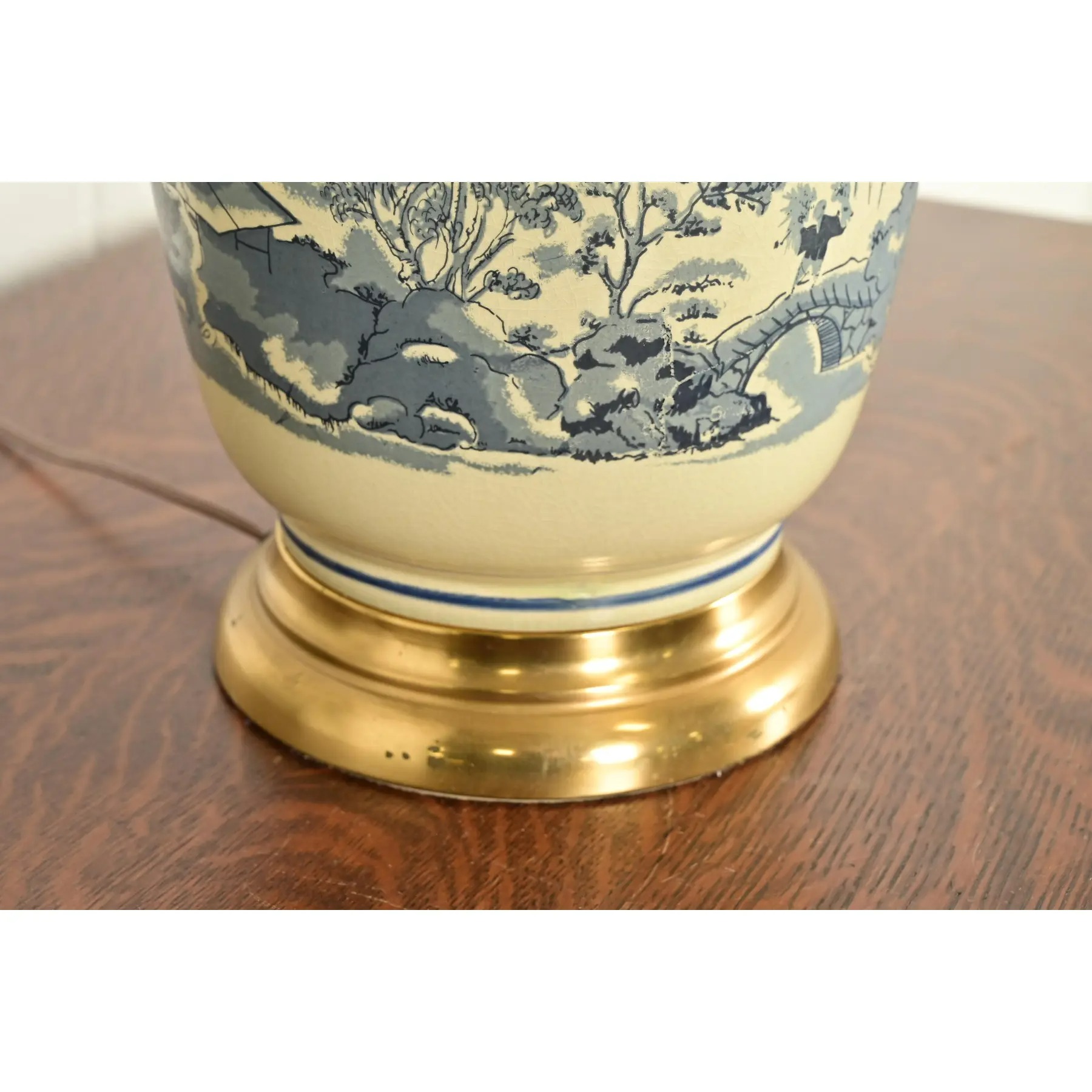 1970s Chinese Blue and White Porcelain Ginger Jar Table Lamps by Westwood - a Pair - Image 12