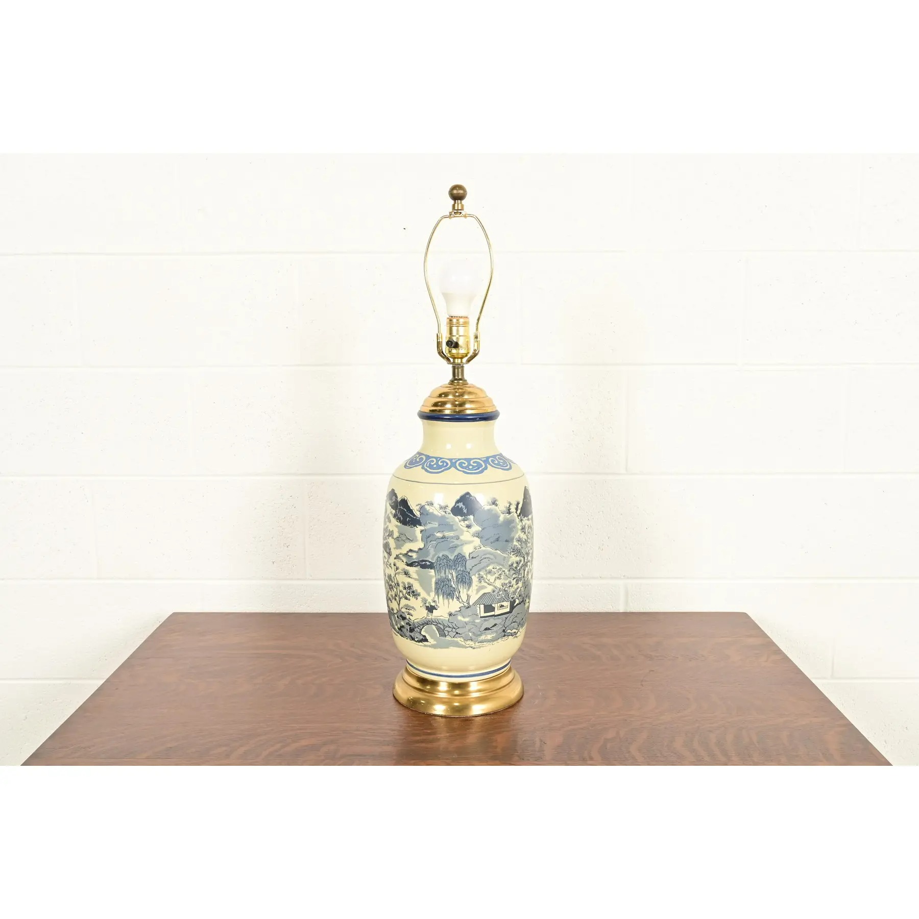 1970s Chinese Blue and White Porcelain Ginger Jar Table Lamps by Westwood - a Pair - Image 13