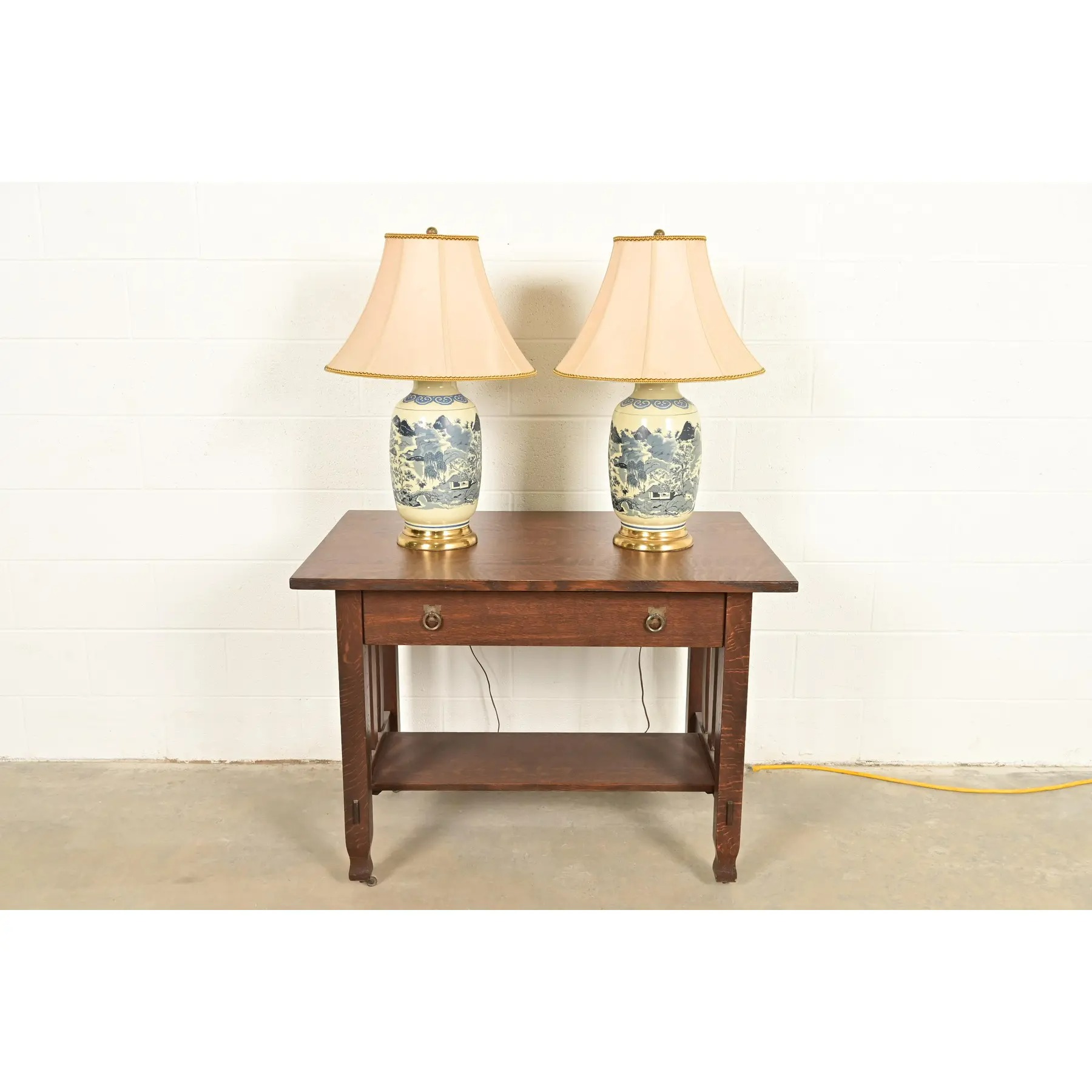 1970s Chinese Blue and White Porcelain Ginger Jar Table Lamps by Westwood - a Pair - Image 15