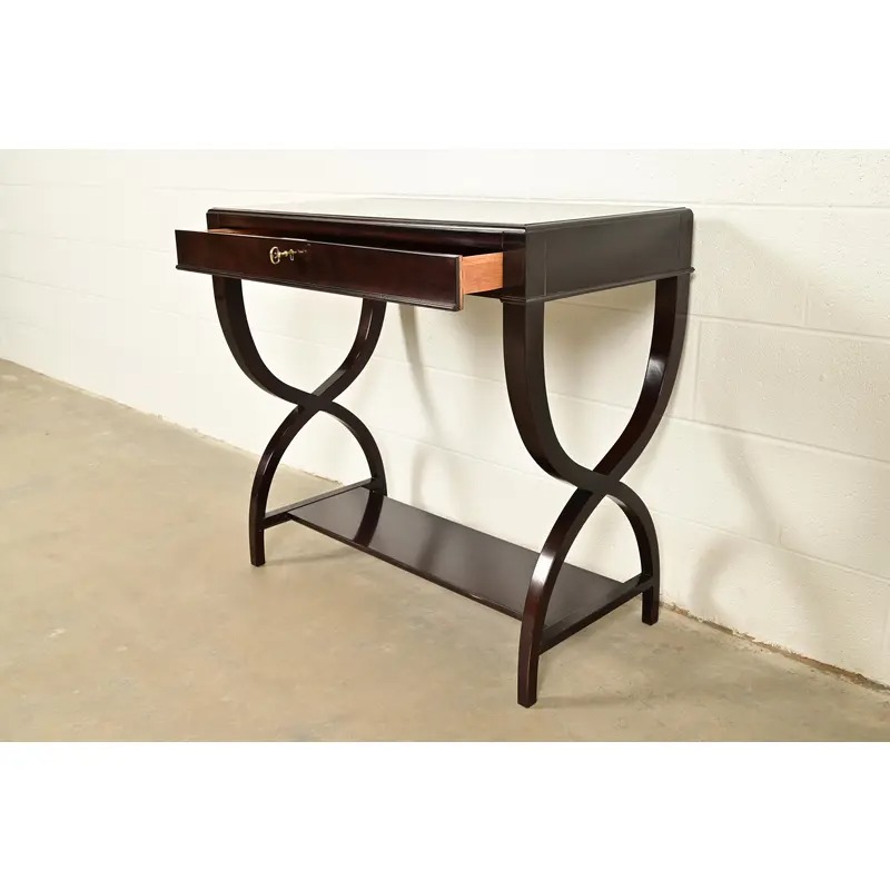 Councill Modern Regency Dark Mahogany Writing Desk or Console Table - Image 6