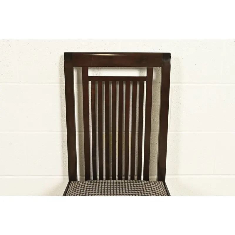 Frank Lloyd Wright for Cassina Arts & Crafts Dark Cherry Wood Dining Chairs, Set of Eight - Image 6