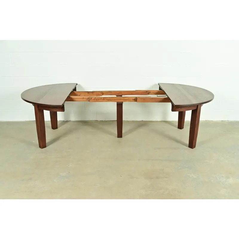 Stickley Antique Mission Oak Arts & Crafts Extension Dining Table, Newly Refinished - Image 6