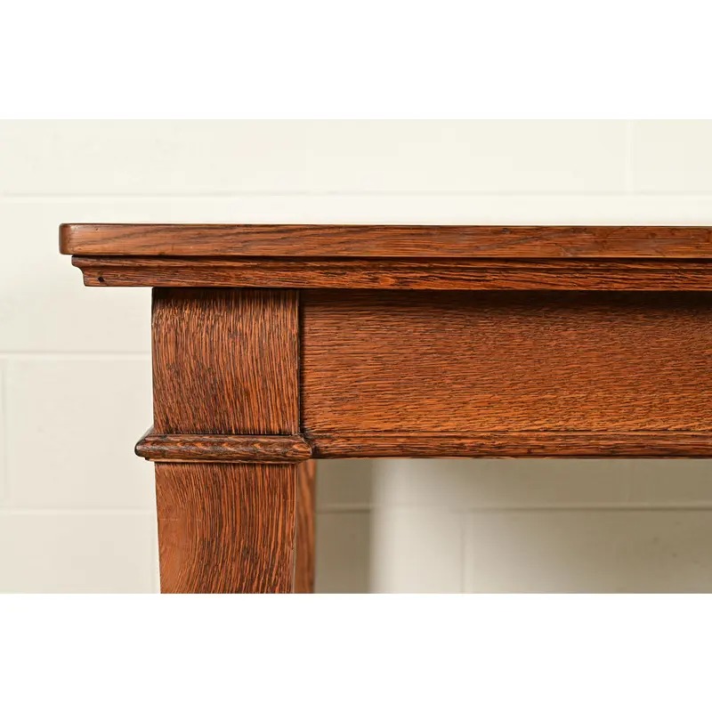 Stickley Brother's Style Antique Mission Oak Arts & Crafts Harvest Dining Table, Newly Refinished - Image 6