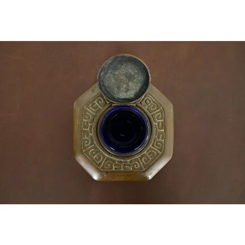 Tiffany Studios New York Zodiac Pattern Bronze Inkwell - Image 6
