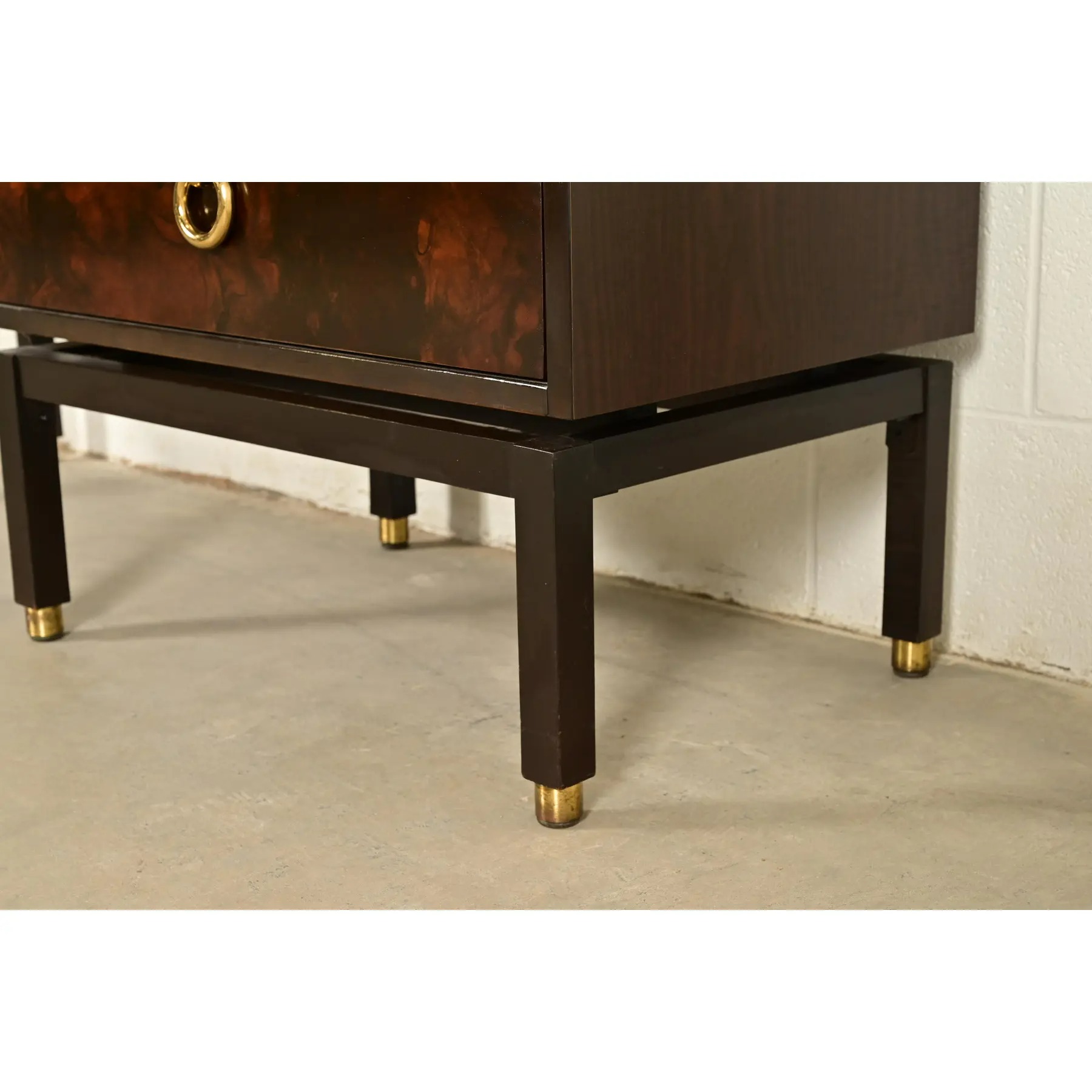Edward Wormley for Dunbar Mid-Century Modern Burl Wood Desk, 1960s - Image 13