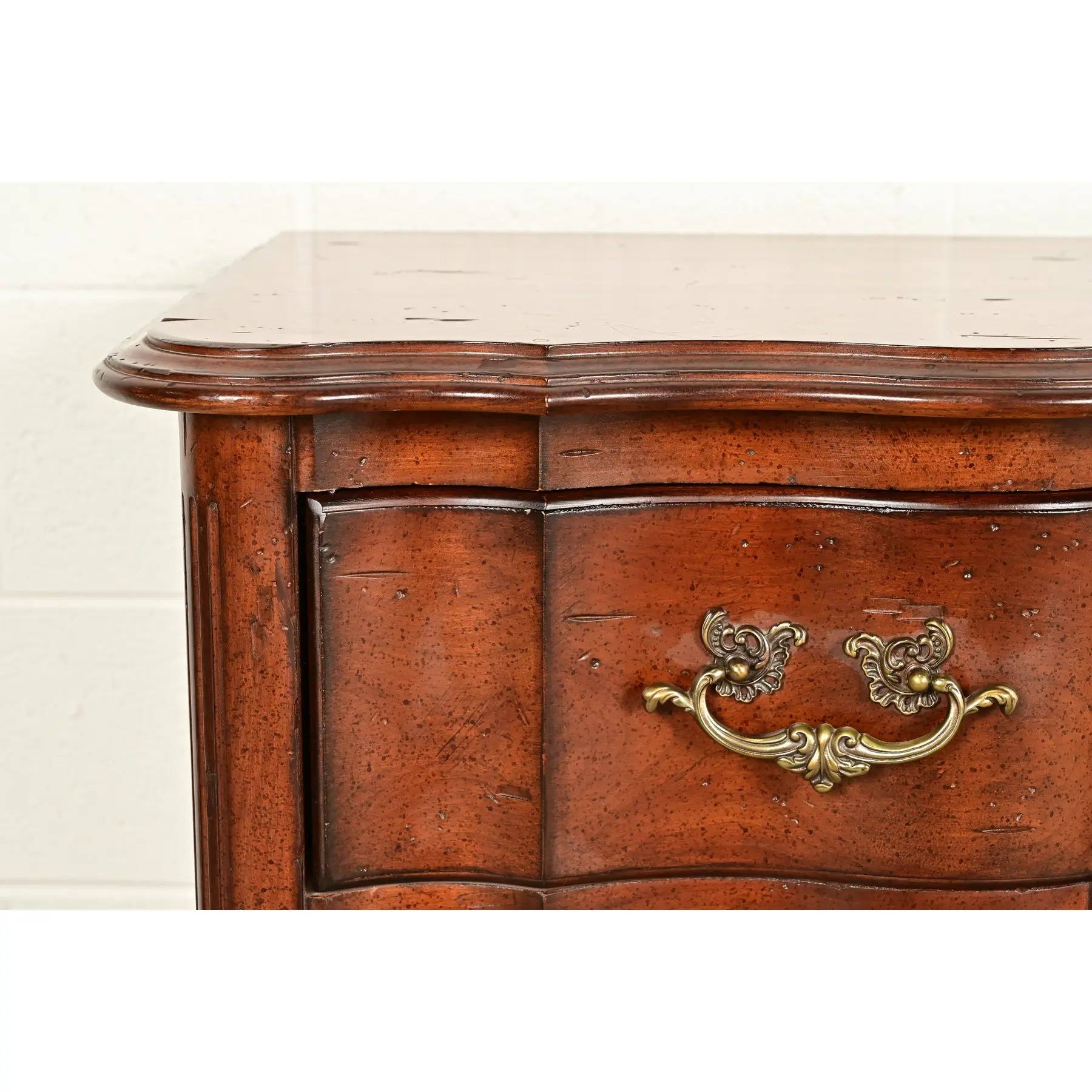 Harden Furniture French Provincial Louis XV Carved Walnut Three-Drawer Dresser or Chest of Drawers - Image 11