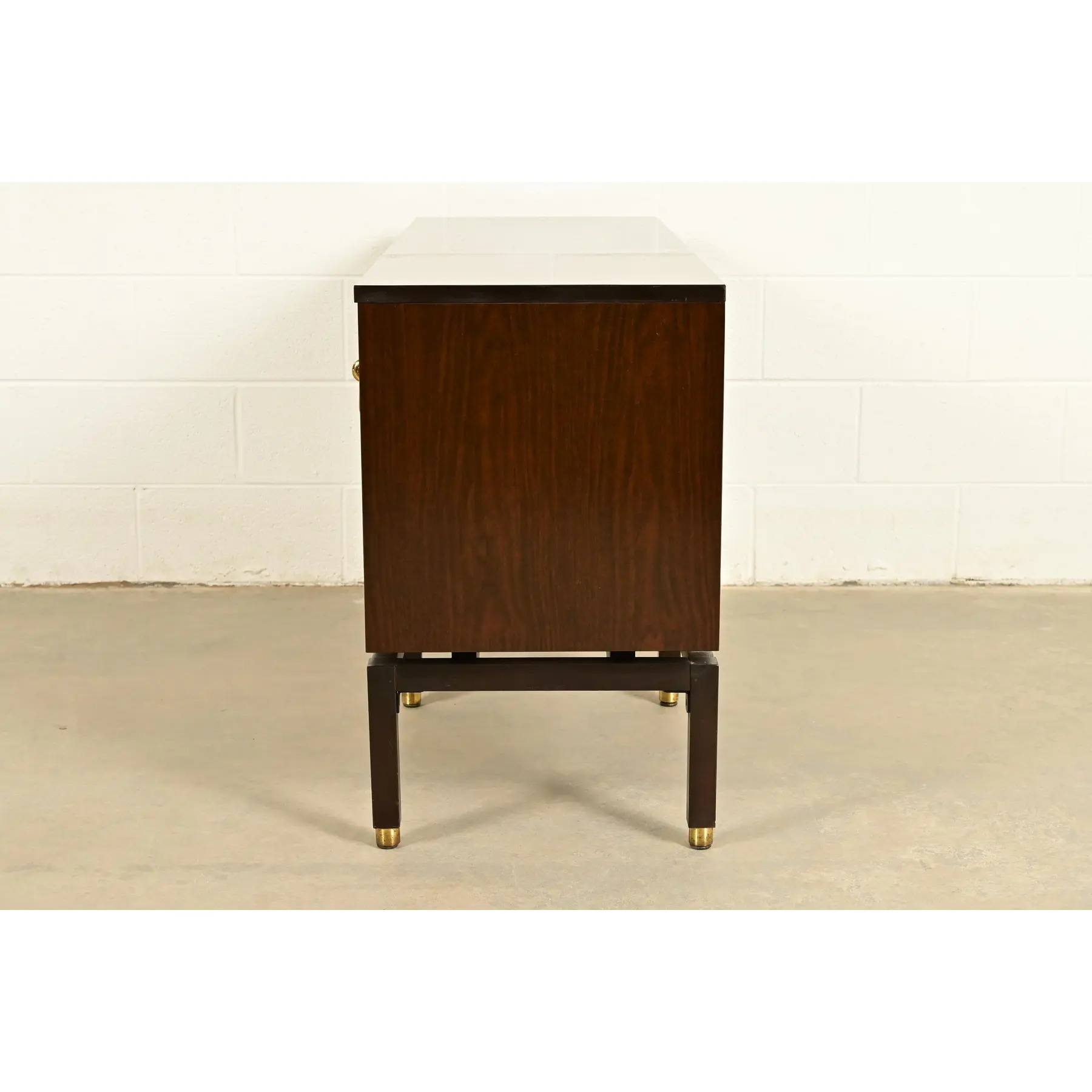 Edward Wormley for Dunbar Mid-Century Modern Burl Wood Desk, 1960s - Image 15