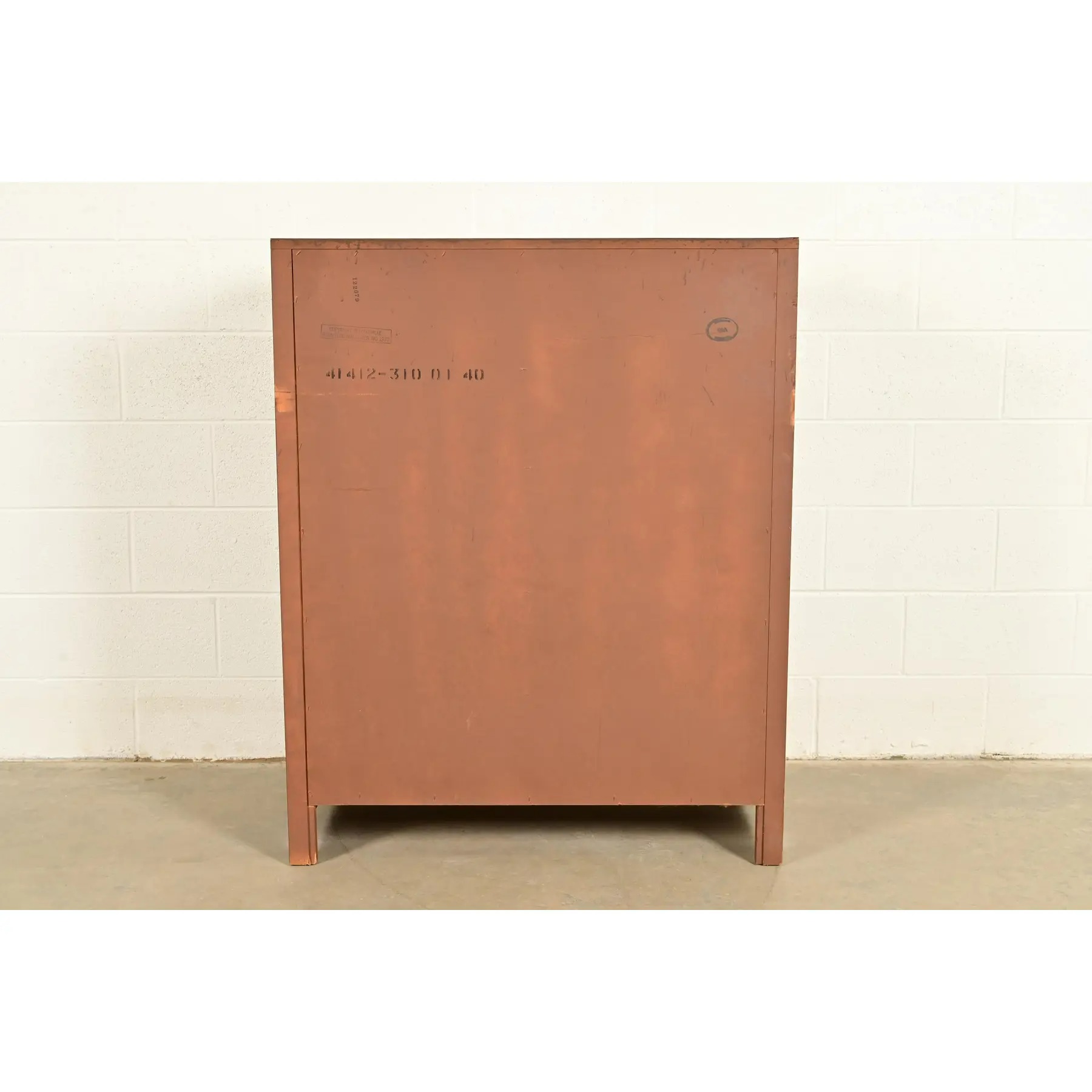 Thomasville Mid-Century Modern Hollywood Regency Campaign Walnut Highboy Dresser, 1970s - Image 15