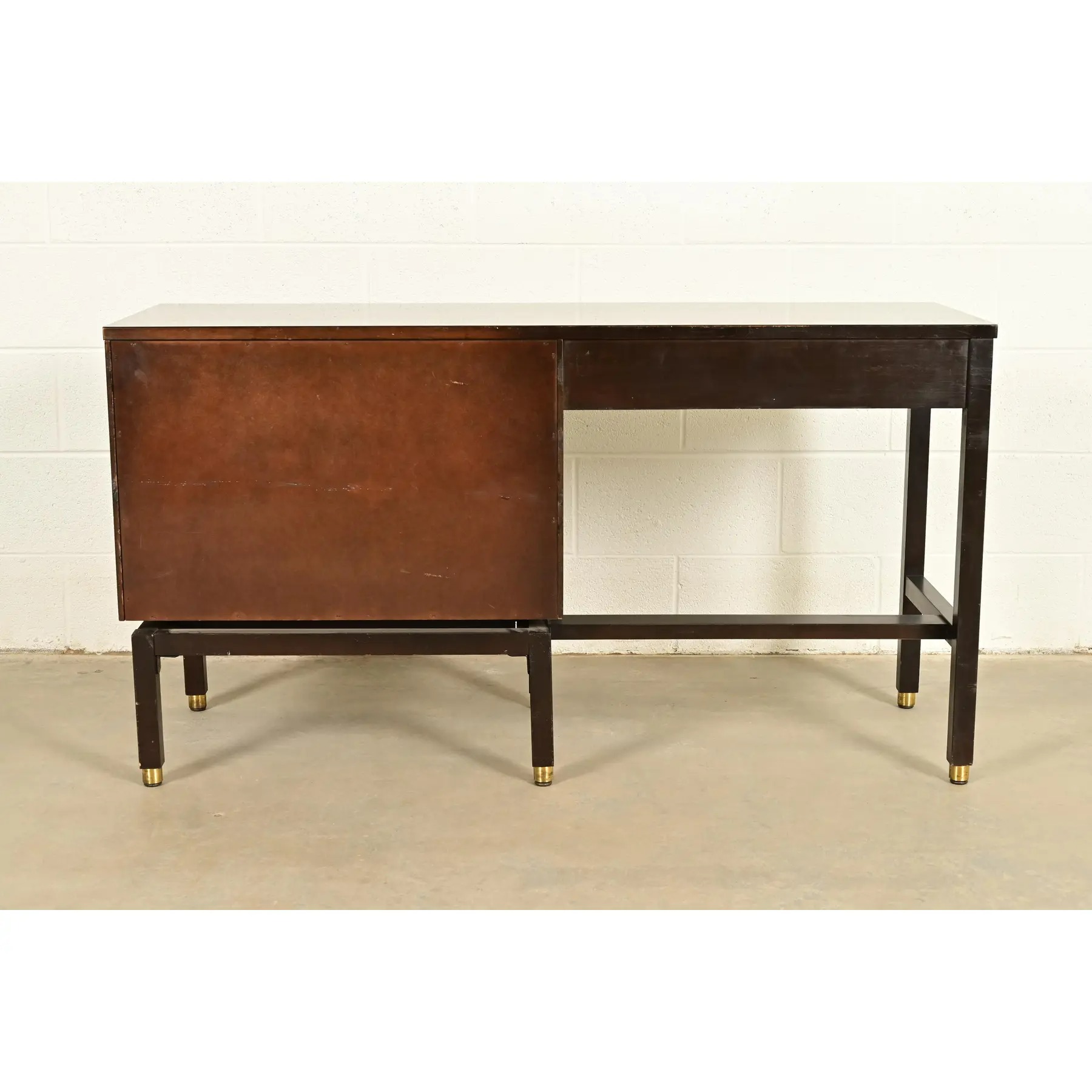 Edward Wormley for Dunbar Mid-Century Modern Burl Wood Desk, 1960s - Image 16