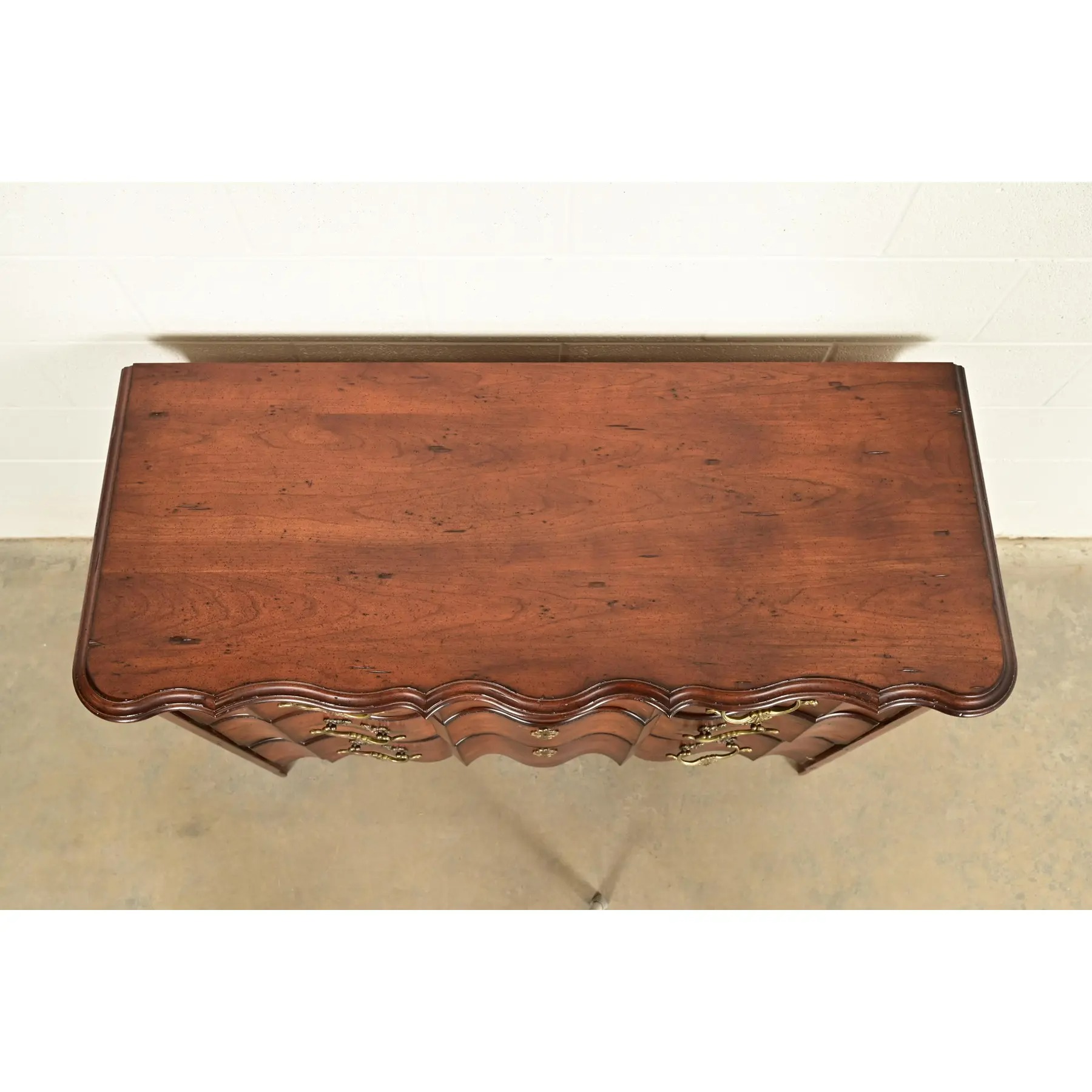 Harden Furniture French Provincial Louis XV Carved Walnut Three-Drawer Dresser or Chest of Drawers - Image 15