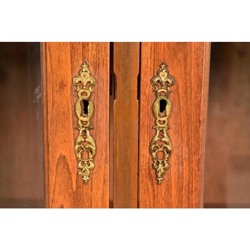 Antique Victorian Carved Walnut Bookcase, Circa 1890s - Image 7