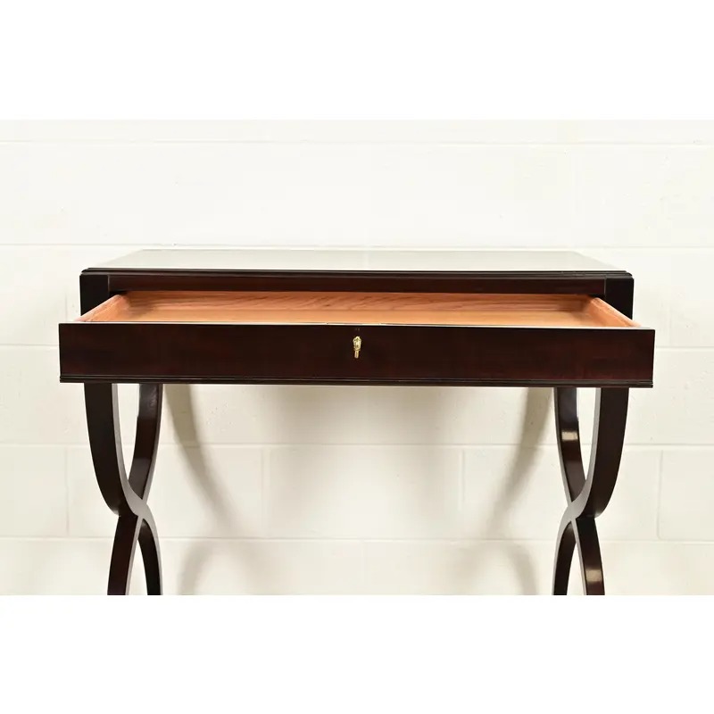 Councill Modern Regency Dark Mahogany Writing Desk or Console Table - Image 7