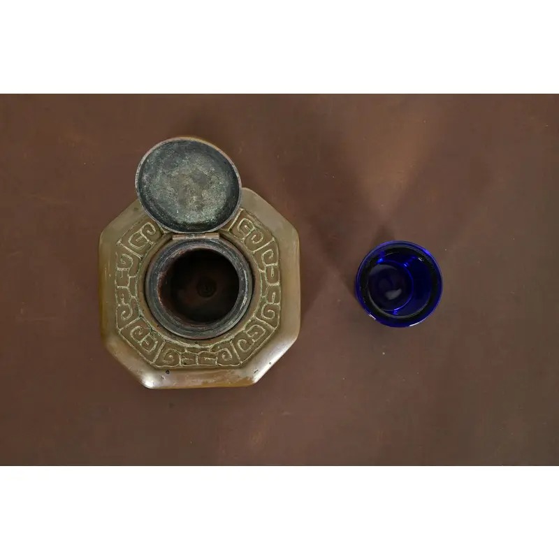 Tiffany Studios New York Zodiac Pattern Bronze Inkwell - Image 7